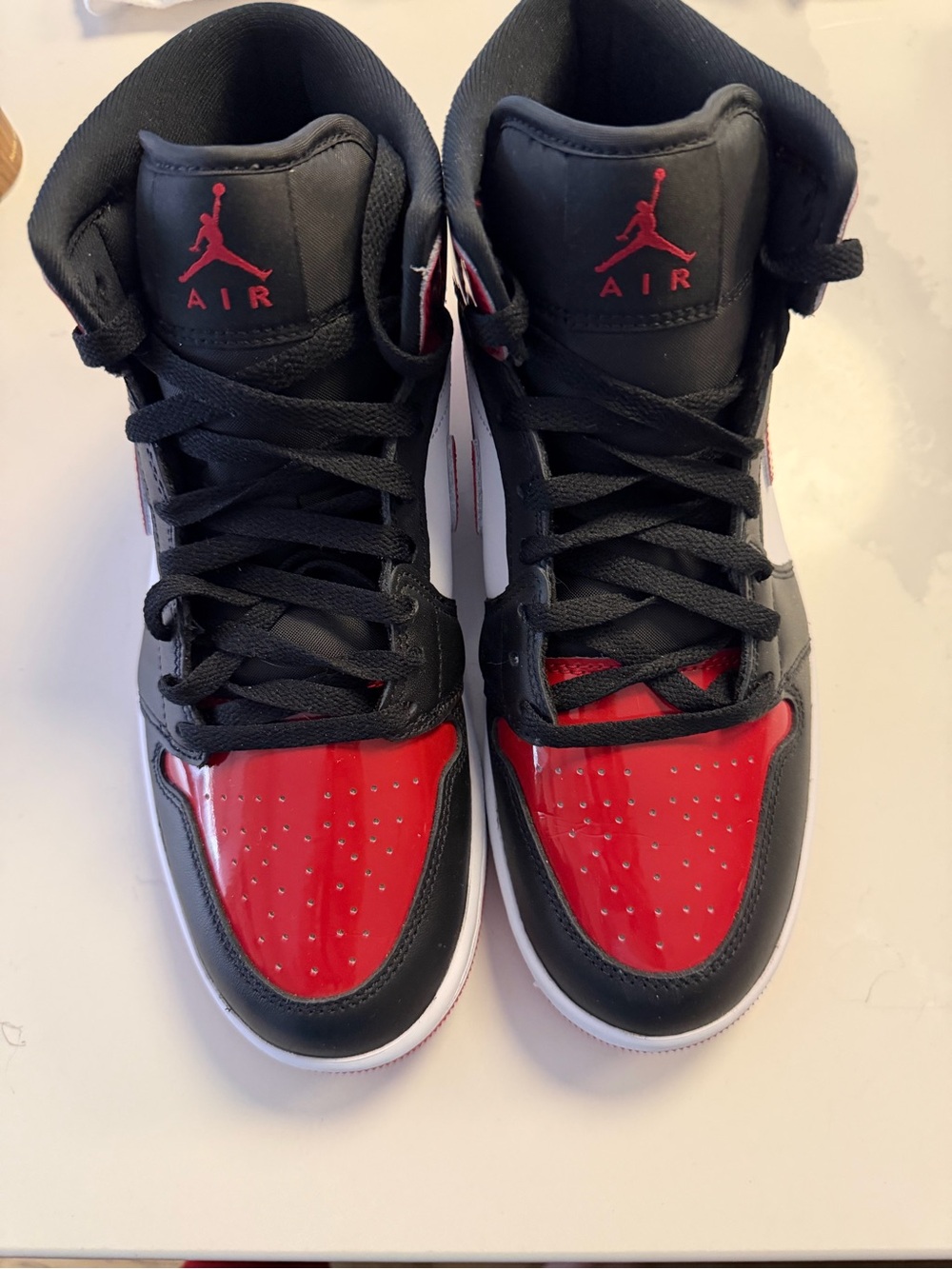 Jordan Kids High-Top Sneakers in Black and Red
